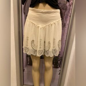 FREE PEOPLE BEADED CLASSY MINI SKIRT size M
